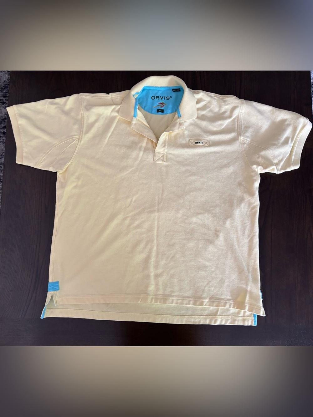 Orvis Cotton Polo Shirt Yellow XXL 2XL Excellent Condition Fishing-Golf